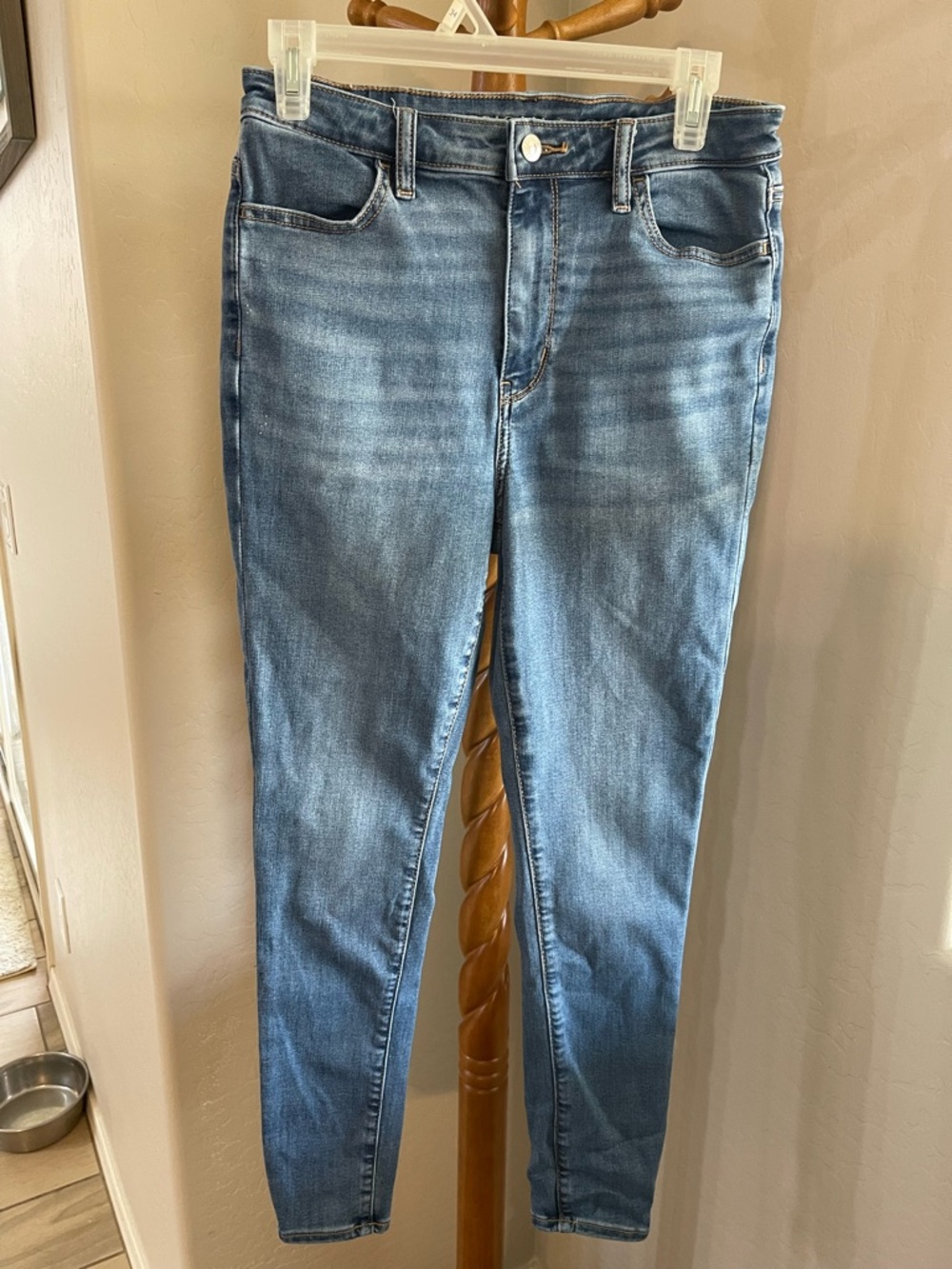 American Eagle High Rise Jeggings Stretch Skinny Denim size 8 short